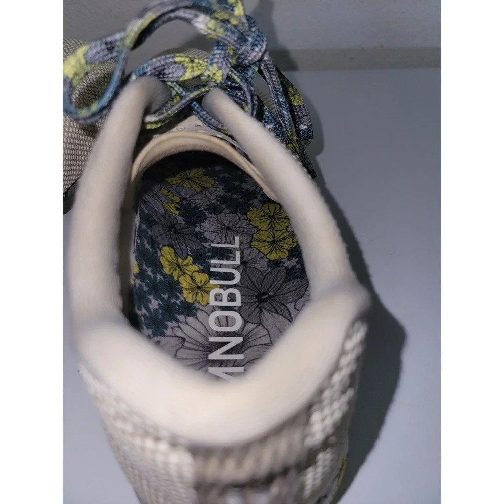 NO BULL Spring Fling SuperFabric Cream/Floral Low Top Sneakers Womens 9 Mens 7.5